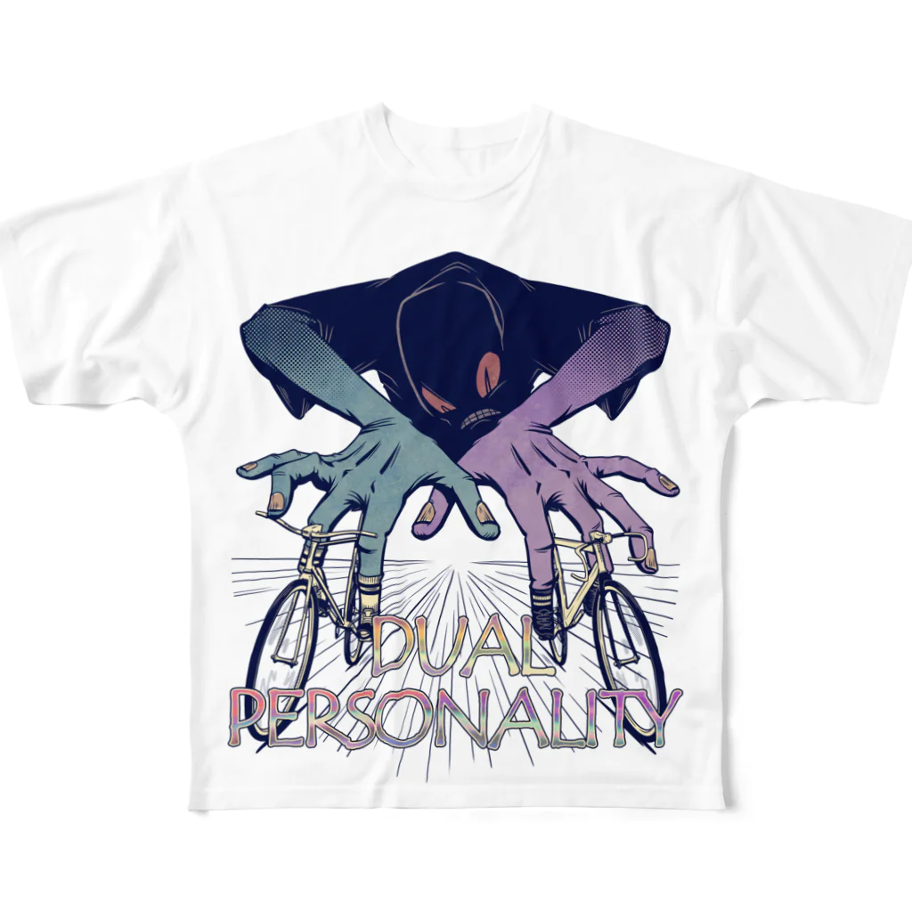 nidan-illustrationの"DUAL PERSONALITY"(clr) #1 フルグラフィックTシャツ