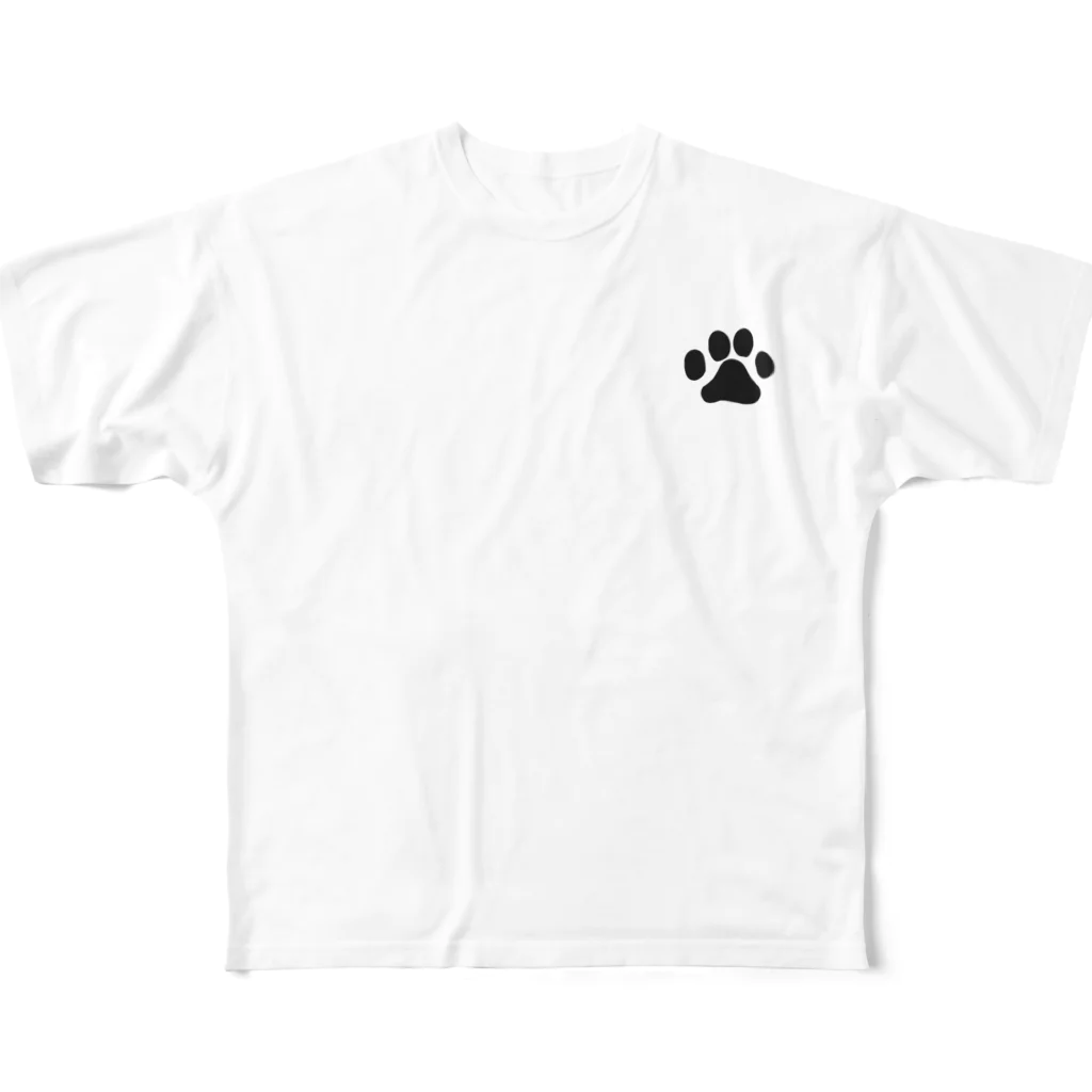 MIA似顔絵の三毛猫Tシャツ　夏 フルグラフィックTシャツ