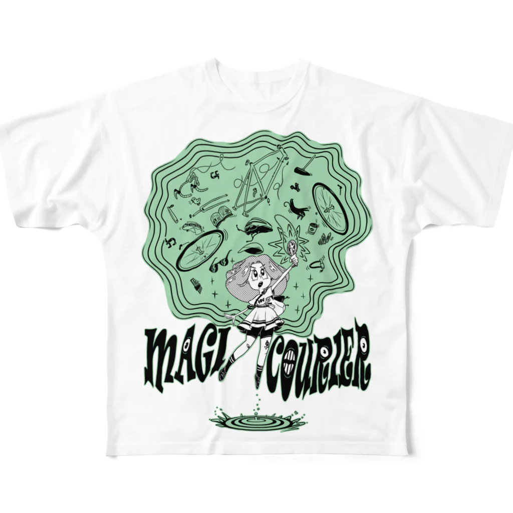 nidan-illustrationの“MAGI COURIER” green #1 フルグラフィックTシャツ