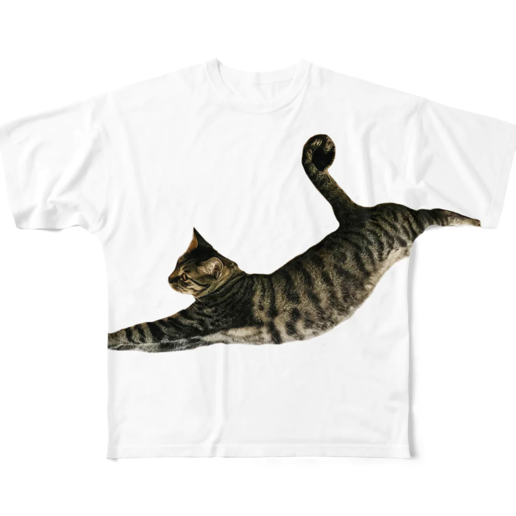 monazen-catののびのびぜんざい フルグラフィックTシャツ