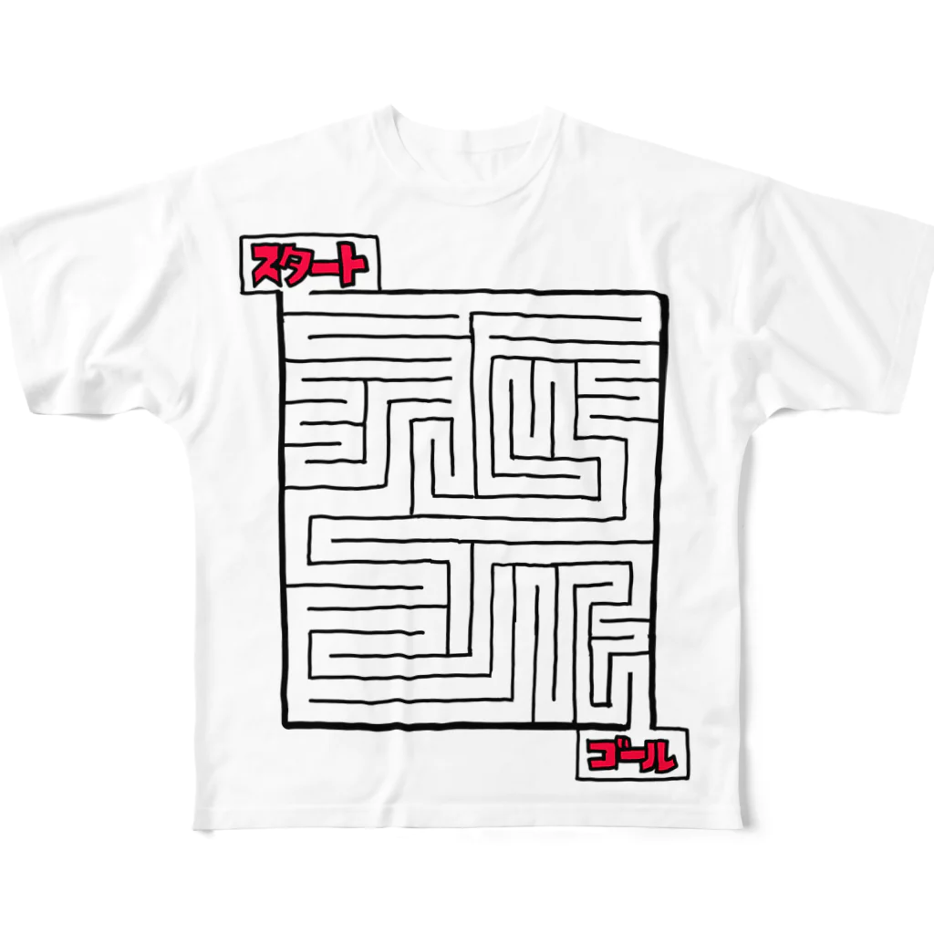 ファッションセンター鈴木の迷路シャツ All-Over Print T-Shirt
