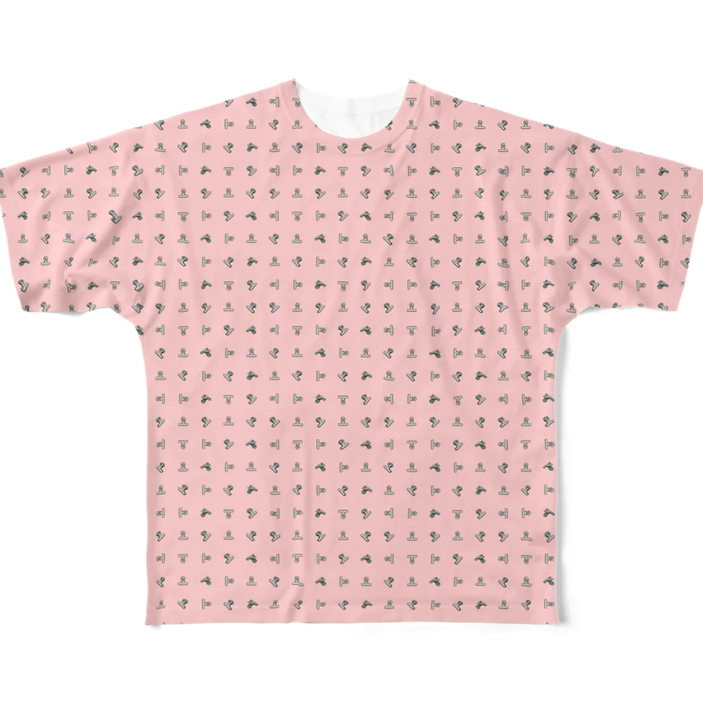 38　サンパチの目玉クリップ　ピンクA All-Over Print T-Shirt