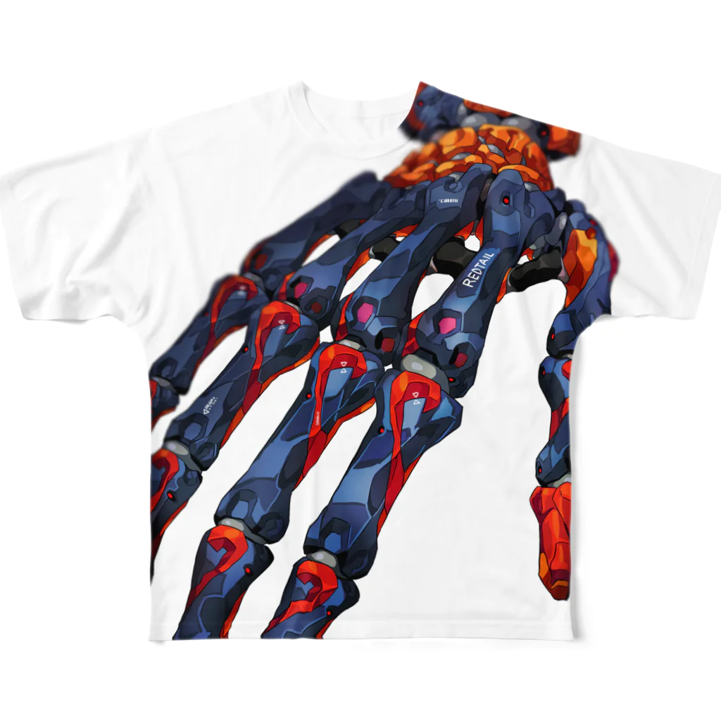 REDTAILの強化骨格４：Enhanced skeleton４ All-Over Print T-Shirt