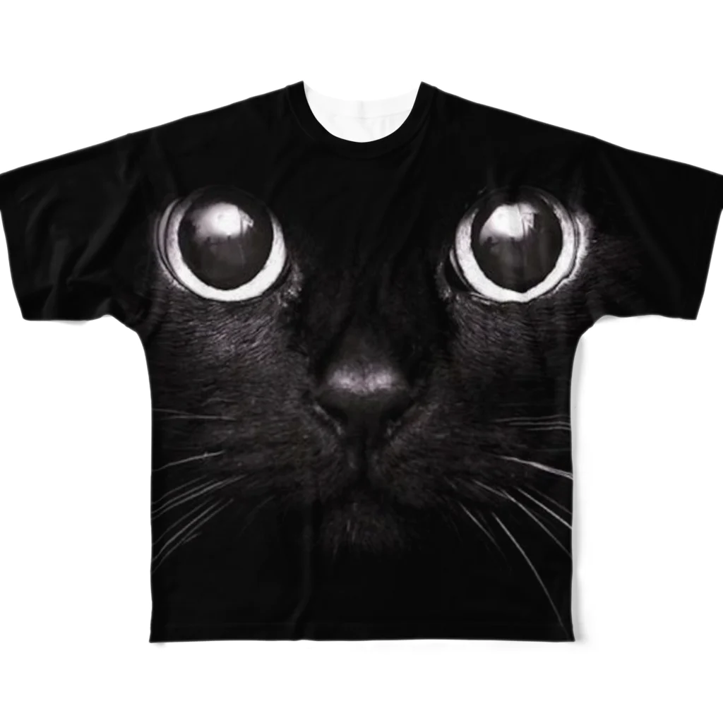 Darkness and individualityのBlack Cat All-Over Print T-Shirt