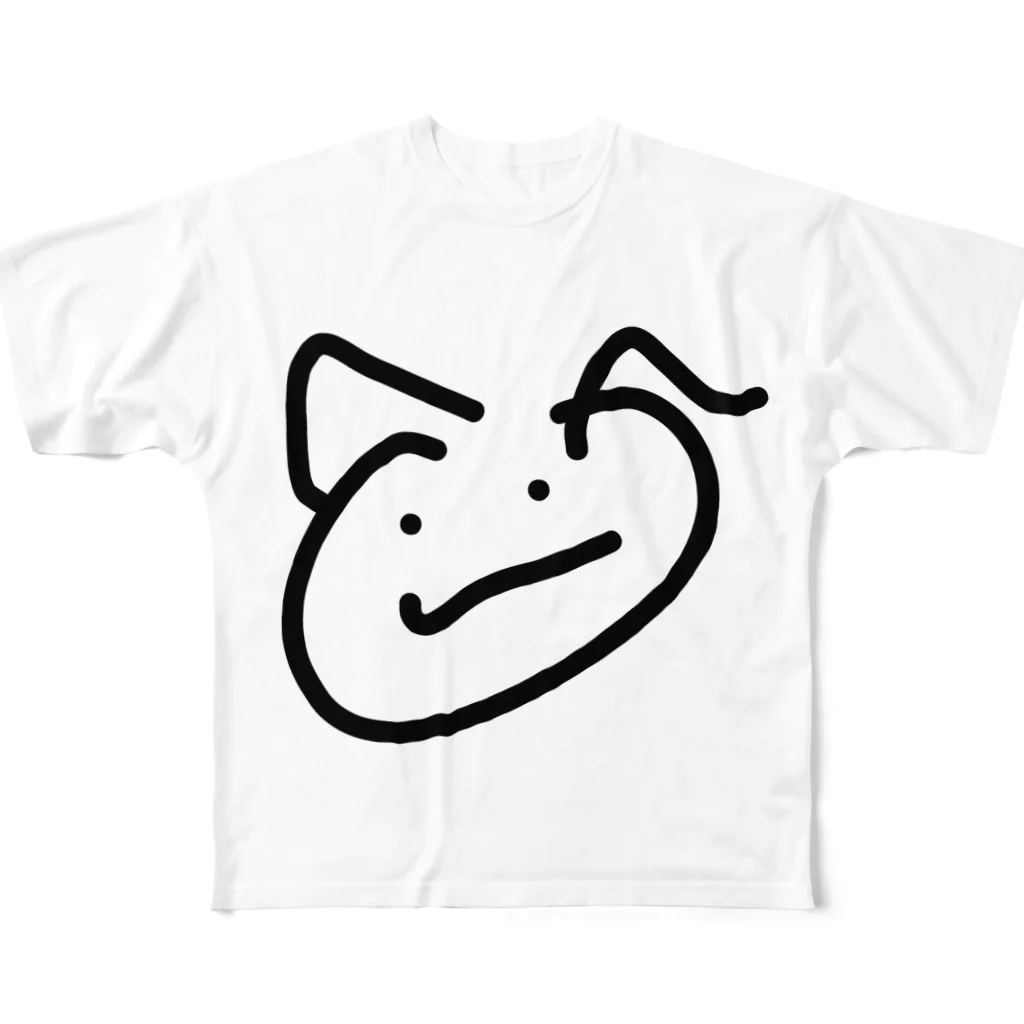 aの猫 フルグラフィックTシャツ