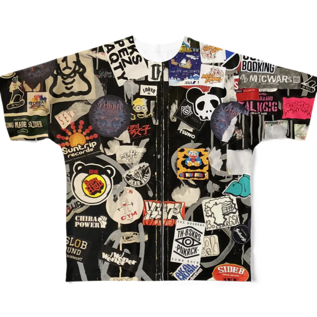 TOKYO STREET STICKERSのグラフィティ#8 All-Over Print T-Shirt