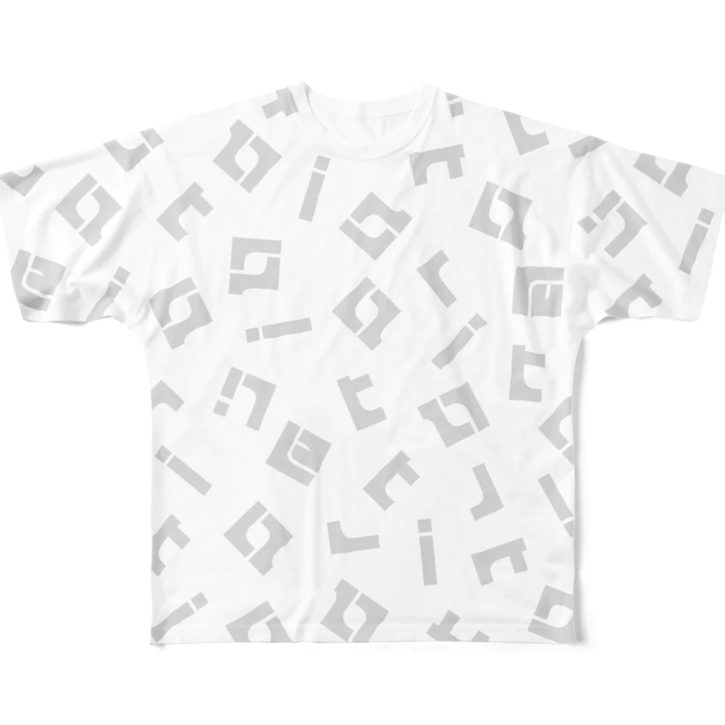 イラクサのtaiatariフルグラフィックT(白) フルグラフィックTシャツ