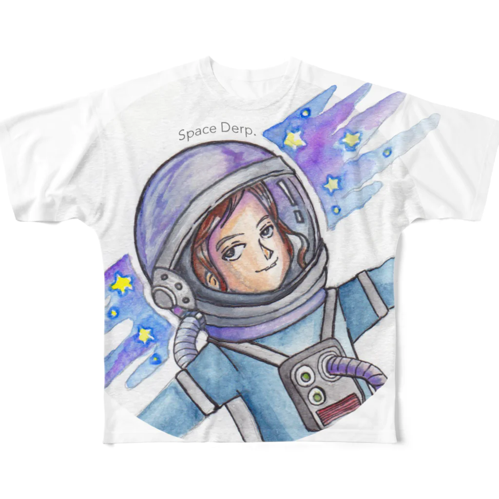 SpaceGoodsのSpace Derp. フルグラフィックTシャツ