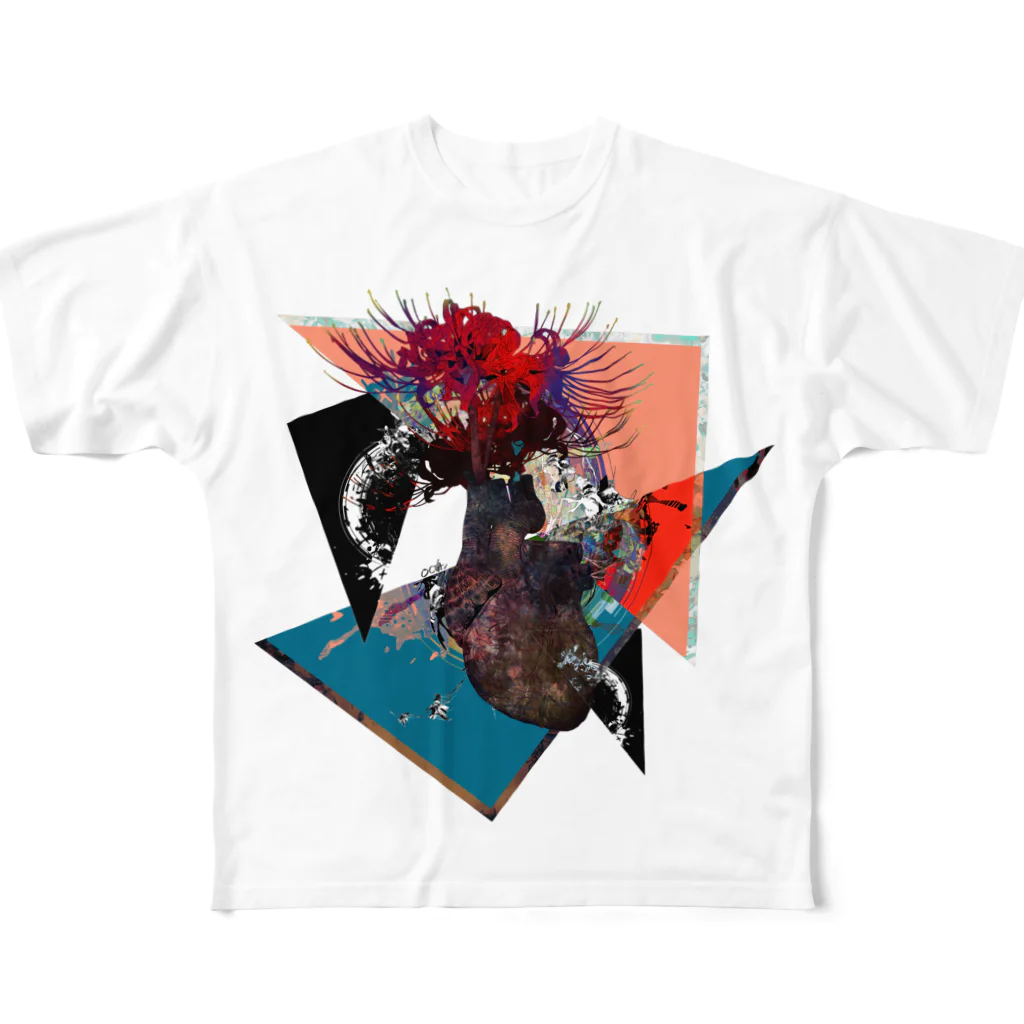 ▼△OCTA△▼の曼珠沙華：Re All-Over Print T-Shirt