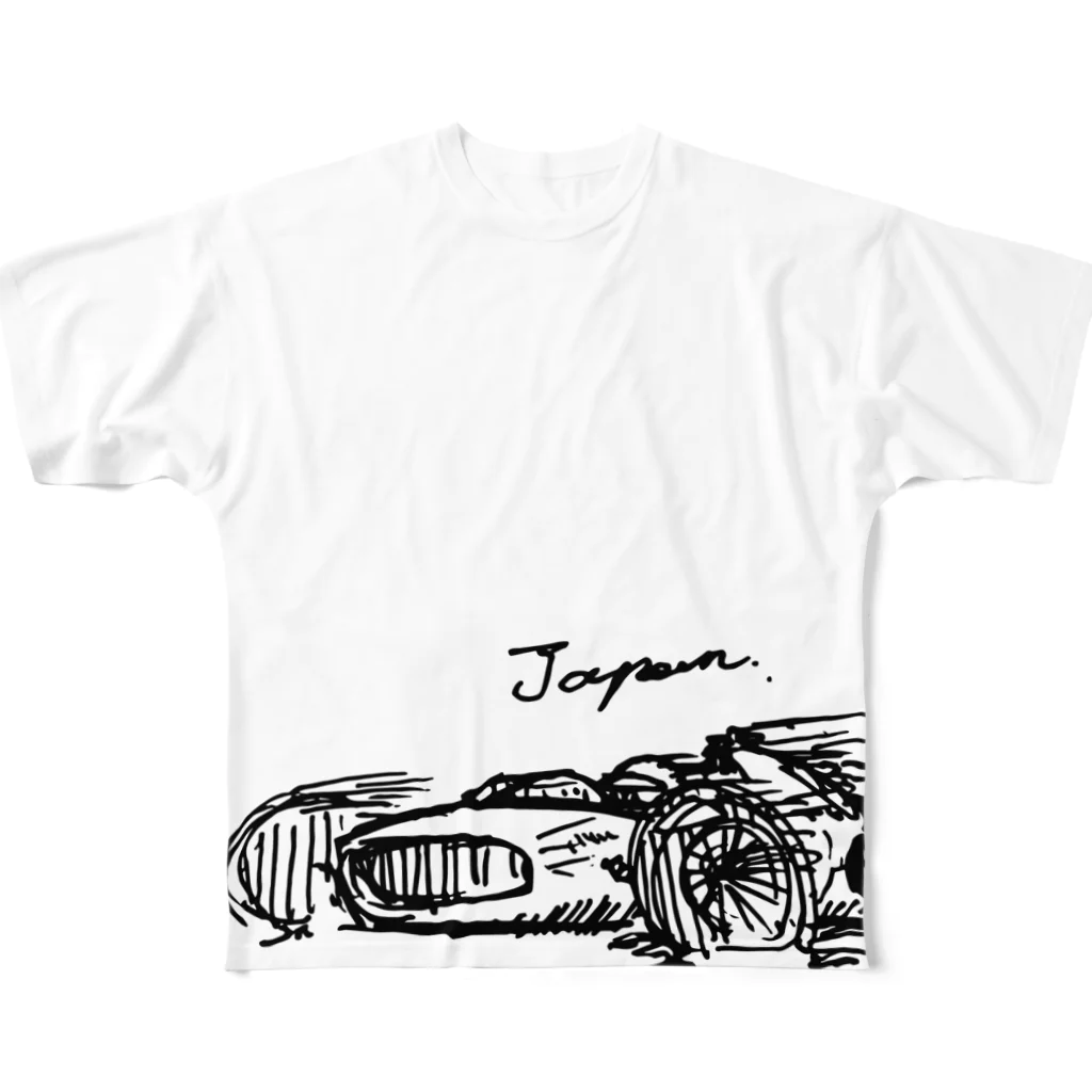 masakazeのjapan racing フルグラフィックTシャツ