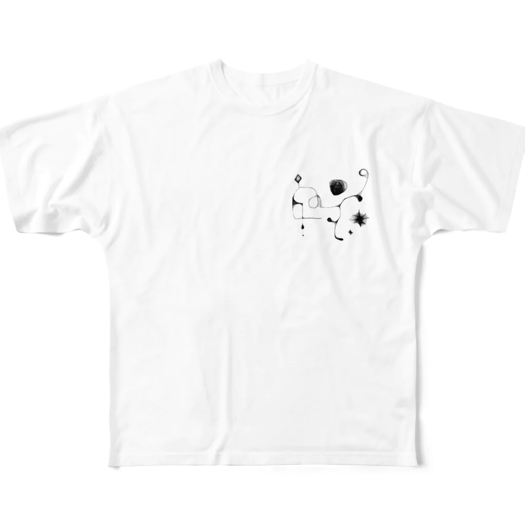 Poppin' shopのぐにゃぐにゃ フルグラフィックTシャツ