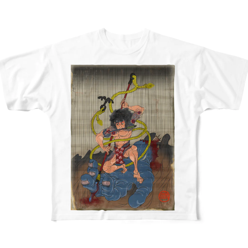 nidan-illustrationの"武者絵" 3-#1 フルグラフィックTシャツ