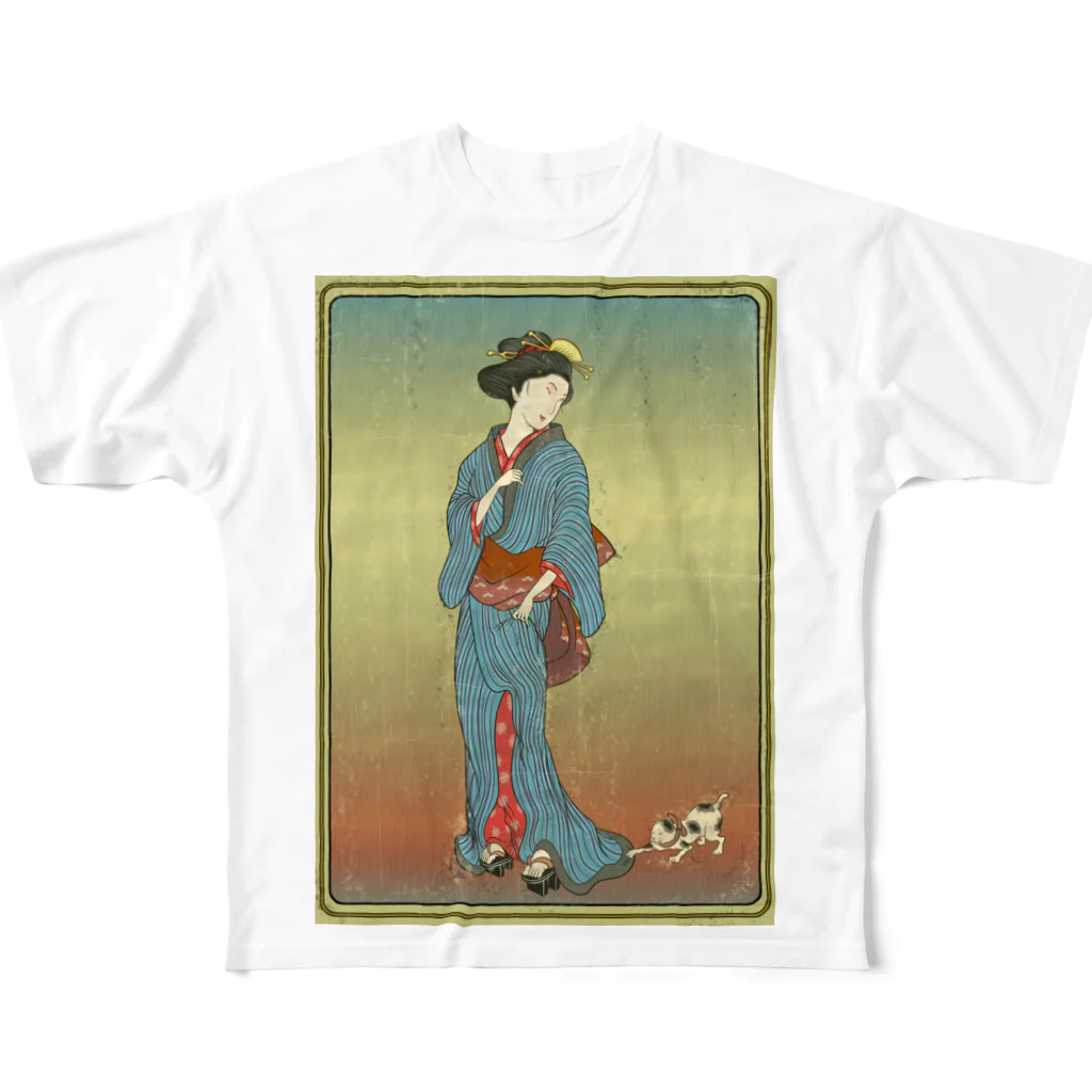 nidan-illustrationの"美人画" 1-#1 All-Over Print T-Shirt