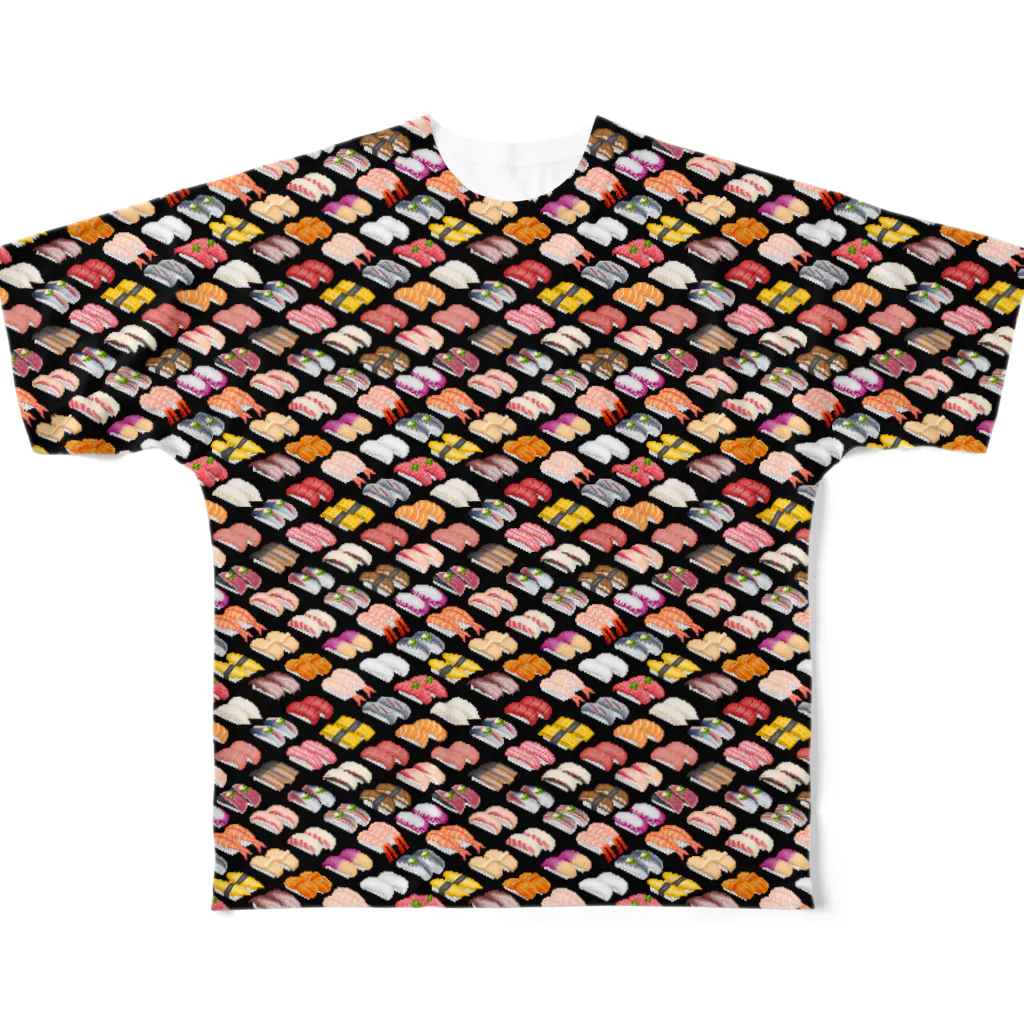 猫と釣り人のSUSHI_1C_K All-Over Print T-Shirt