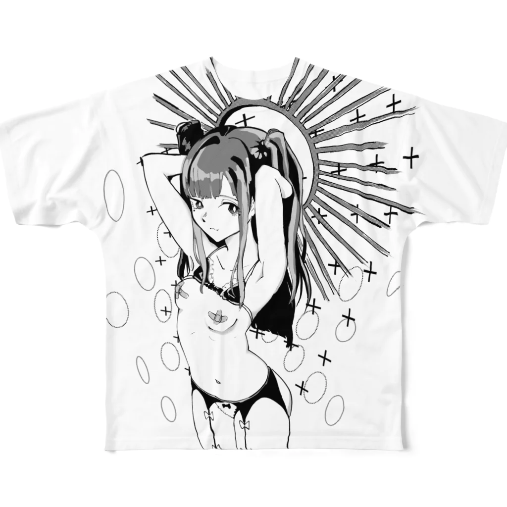 つなちーず屋のつなりんTシャツちゃん All-Over Print T-Shirt