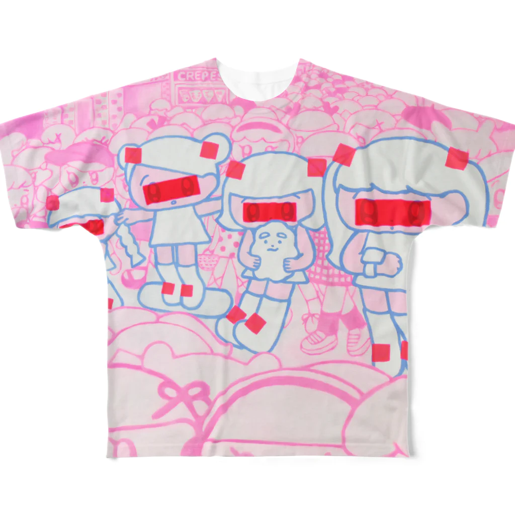 モニョチタポミチの未来人in原宿 All-Over Print T-Shirt