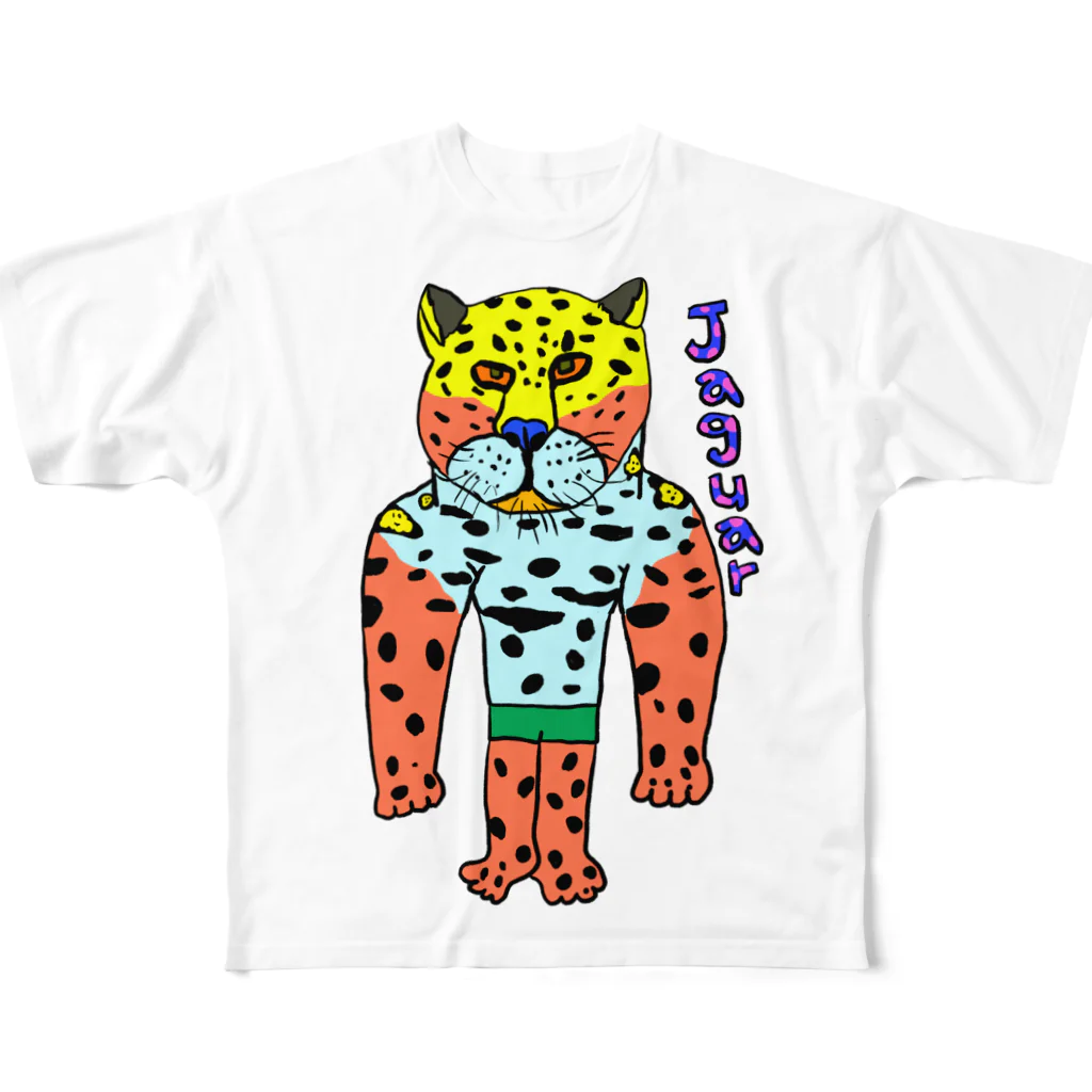 あとりえ からじくぇーのジャガー フルグラフィックTシャツ