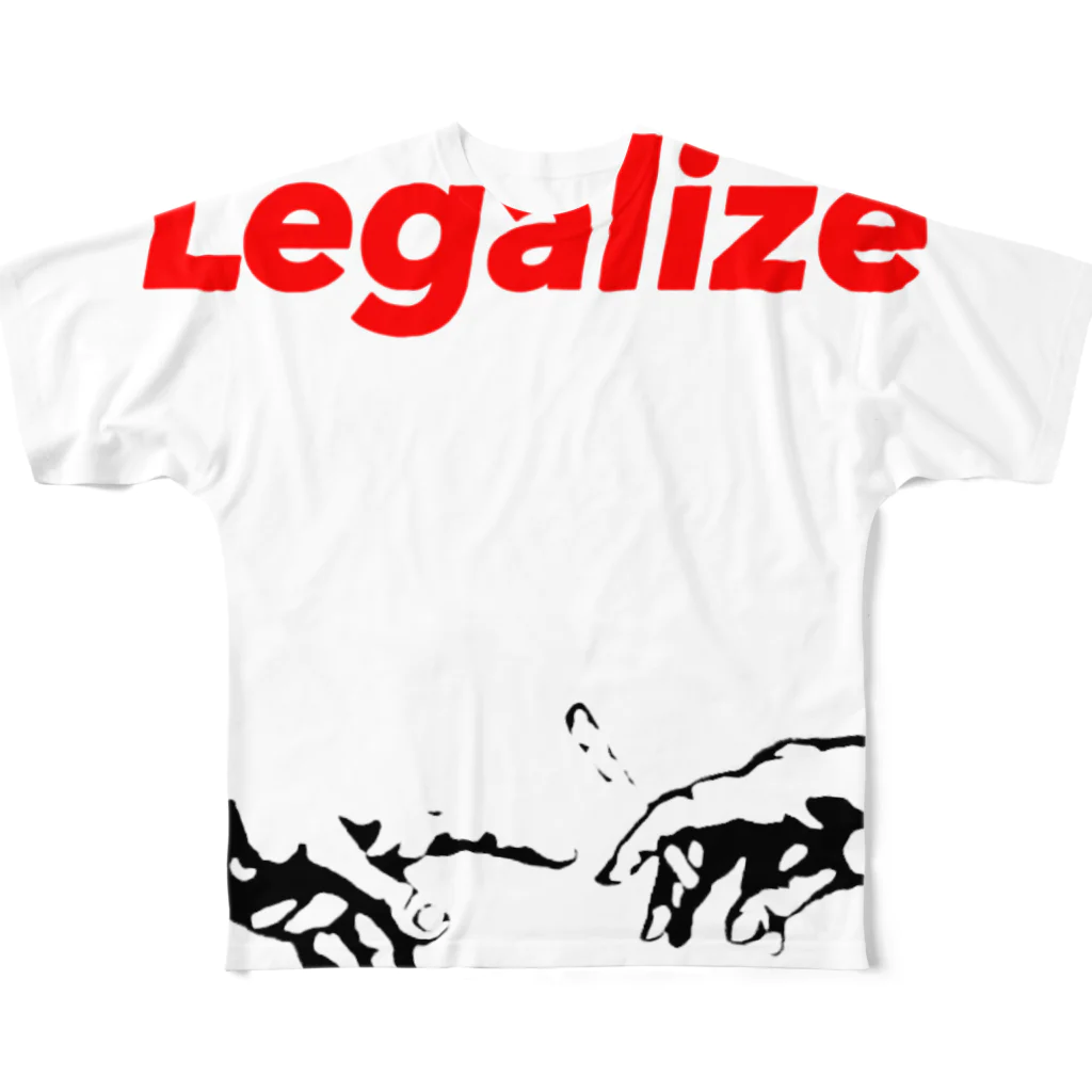 Living dead monkey bombのLegalize it All-Over Print T-Shirt