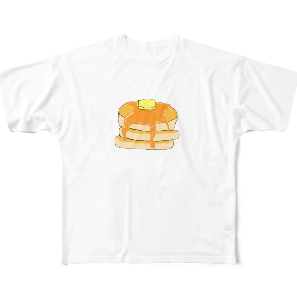 あすかふぇしょっぷのas-cafetime ホットケーキ フルグラフィックTシャツ