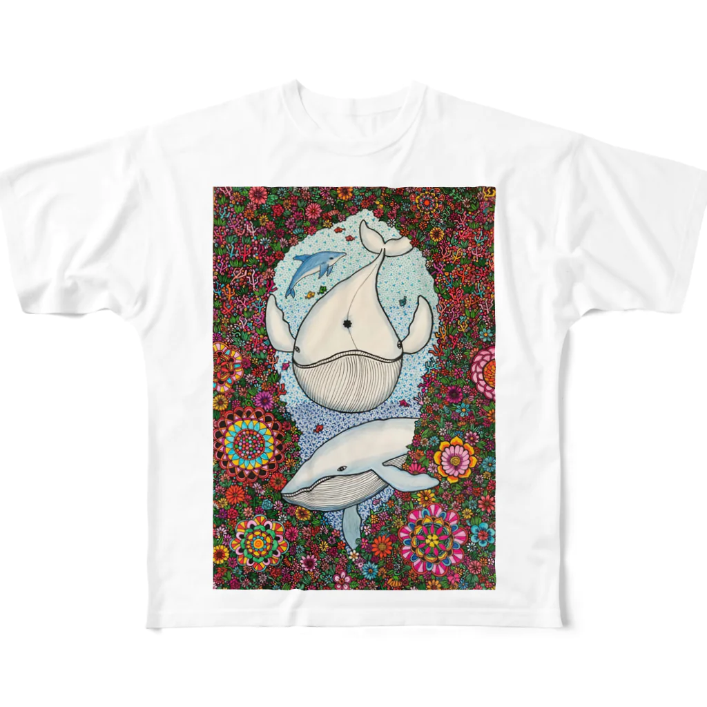 kouの落描き帳の白鯨 All-Over Print T-Shirt