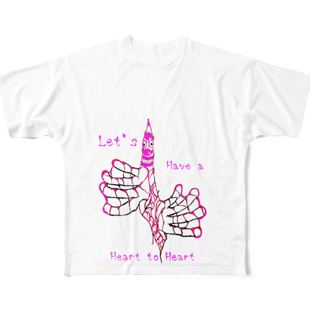 SASARiNS のHave a Heart to heart フルグラフィックTシャツ