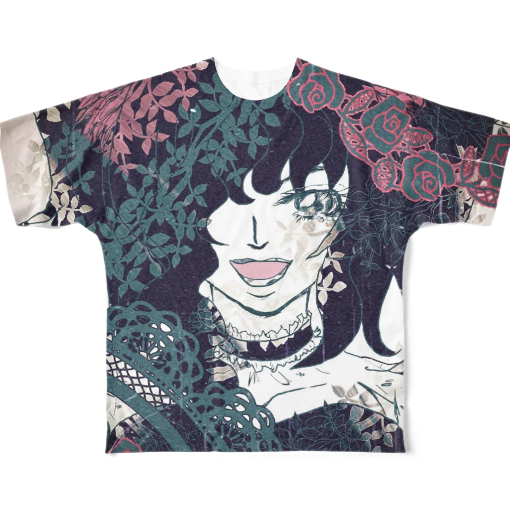 Oh!Challeの薔薇に捕らわれた女 All-Over Print T-Shirt