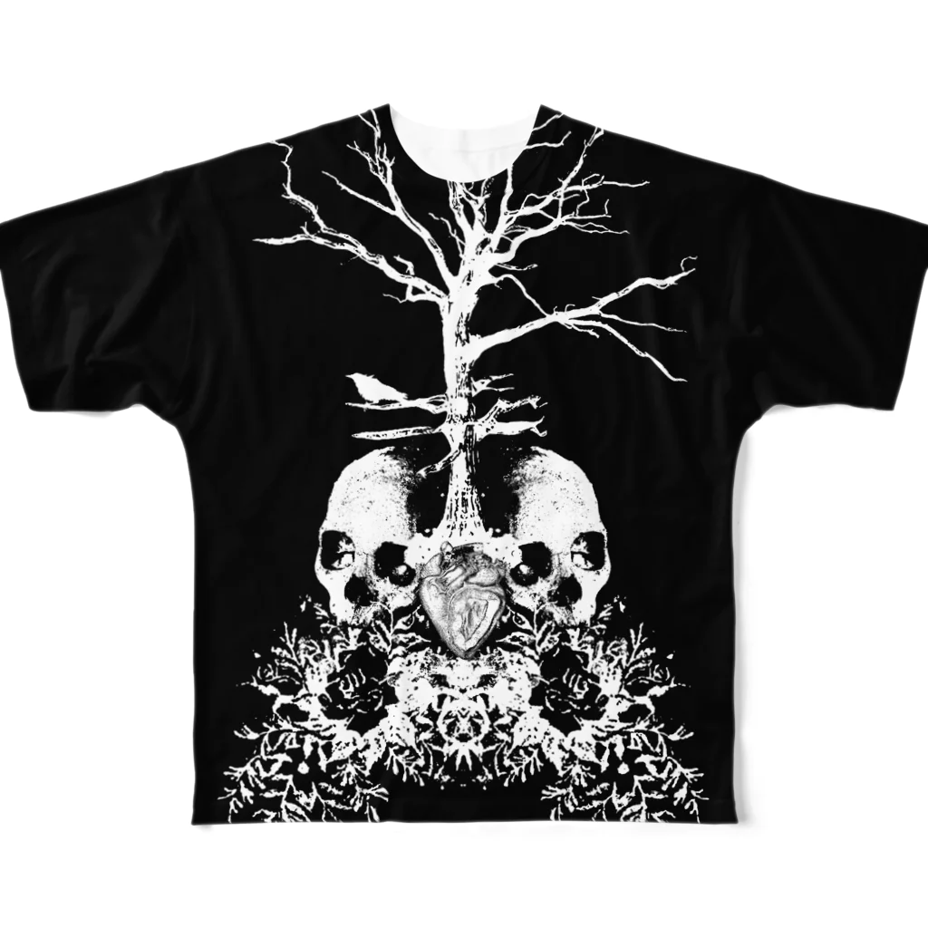 スナック梅干しのハンギングツリー（白プリントその２） All-Over Print T-Shirt