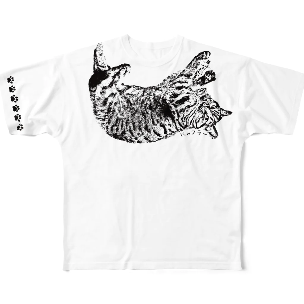 にゃん助さんのもののにゃフラーTシャツ All-Over Print T-Shirt