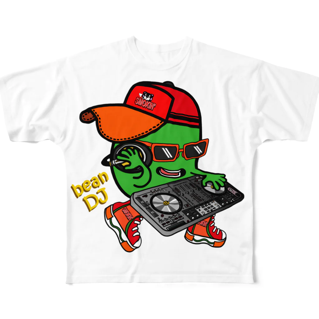 オリジナルデザインTシャツ　SMOKIN'のBean DJ フルグラフィックTシャツ