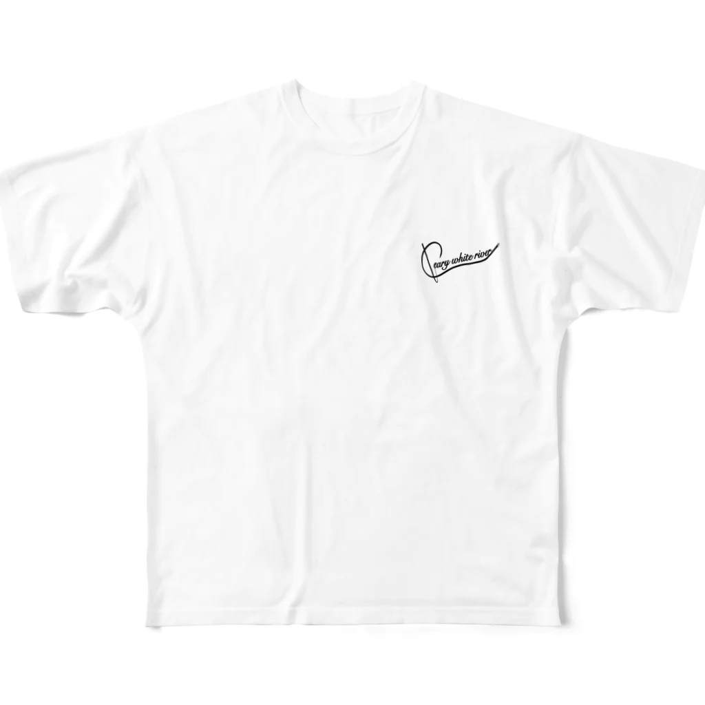 clearly white riverのCleary White River フルグラフィックTシャツ