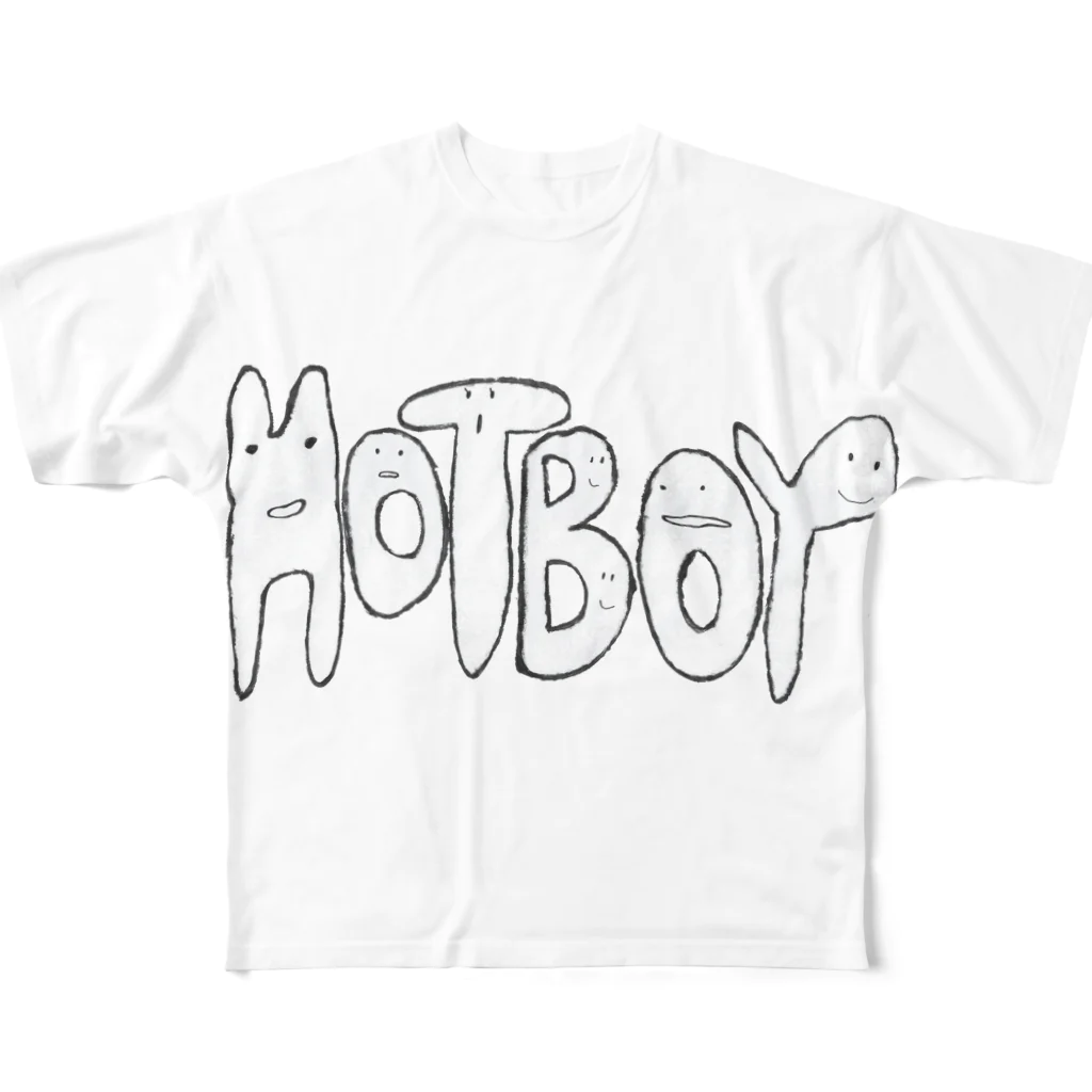 FutaseKuroのhot_boy フルグラフィックTシャツ