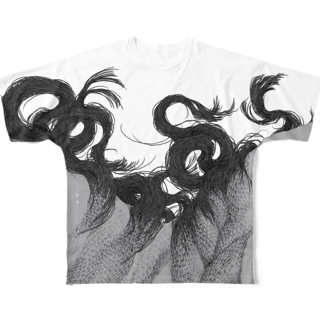 白鬽の【昇華 -shouka-】 All-Over Print T-Shirt