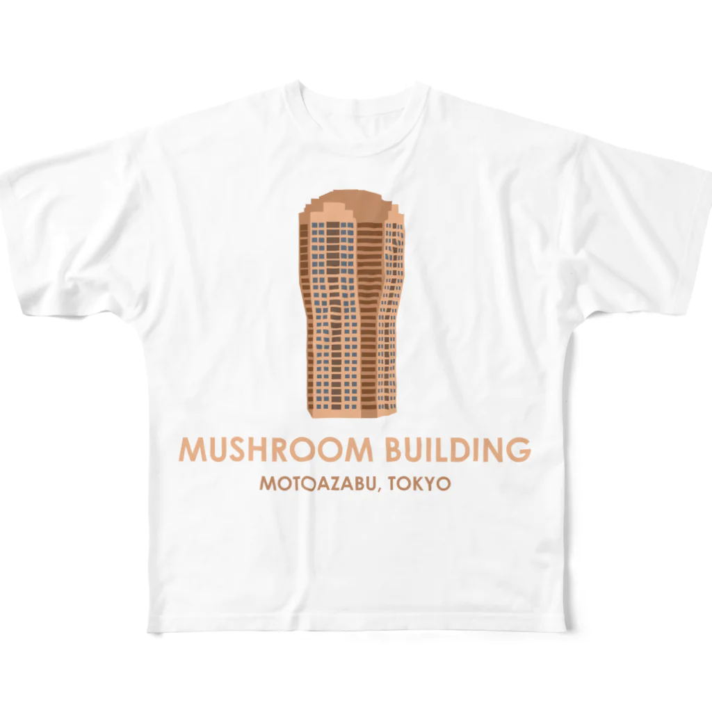 MrKShirtsのマッシュルームビル フルグラフィックTシャツ