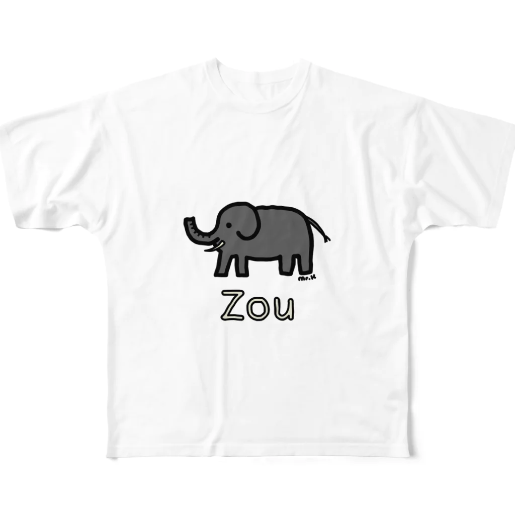 MrKShirtsのZou (ゾウ) 色デザイン All-Over Print T-Shirt