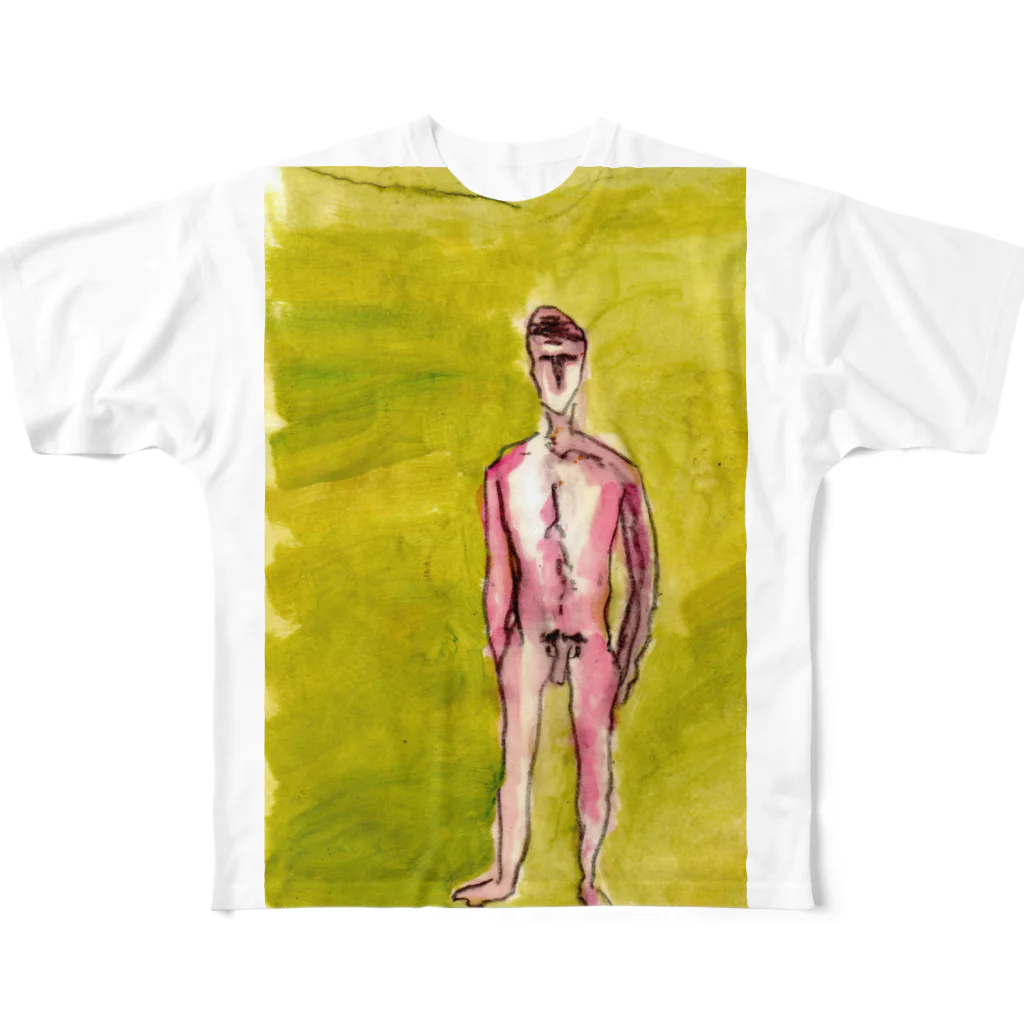 mitzho_nakataの全裸の魂しい フルグラフィックTシャツ
