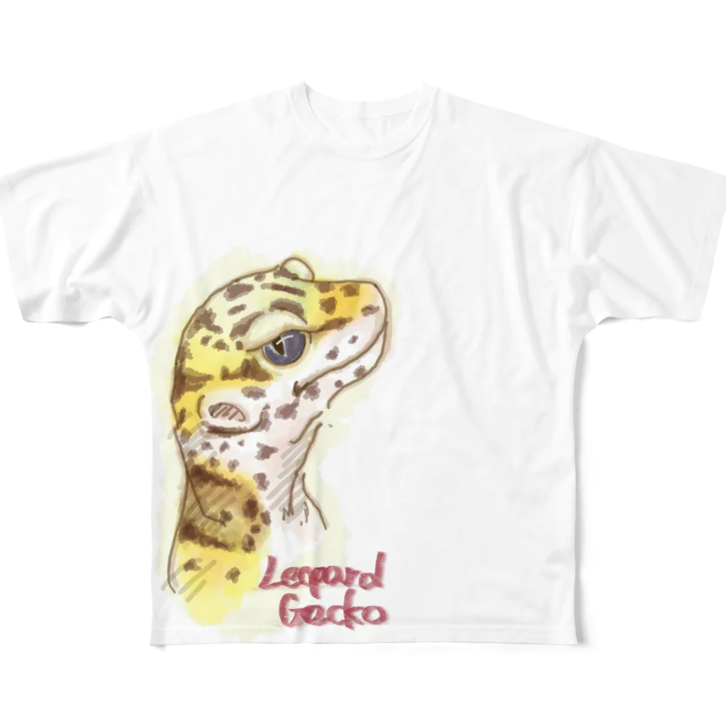 うすたのレオパードゲッコー All-Over Print T-Shirt