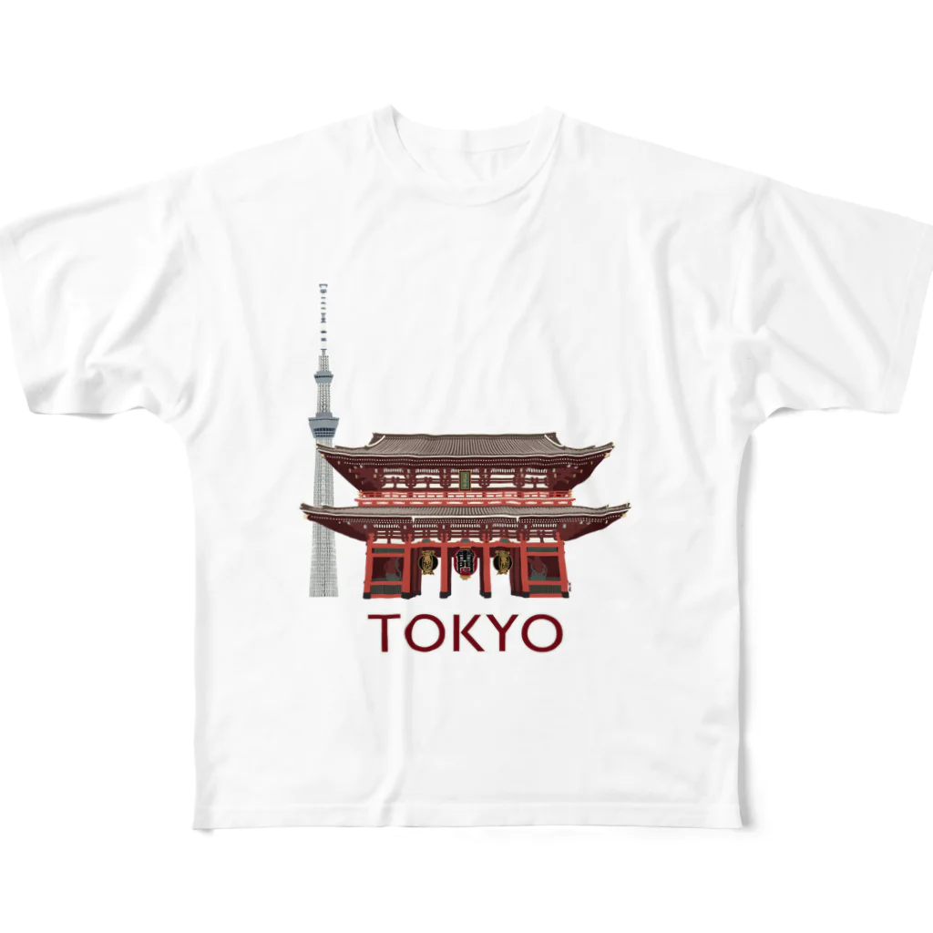 MrKShirtsの東京 浅草 All-Over Print T-Shirt