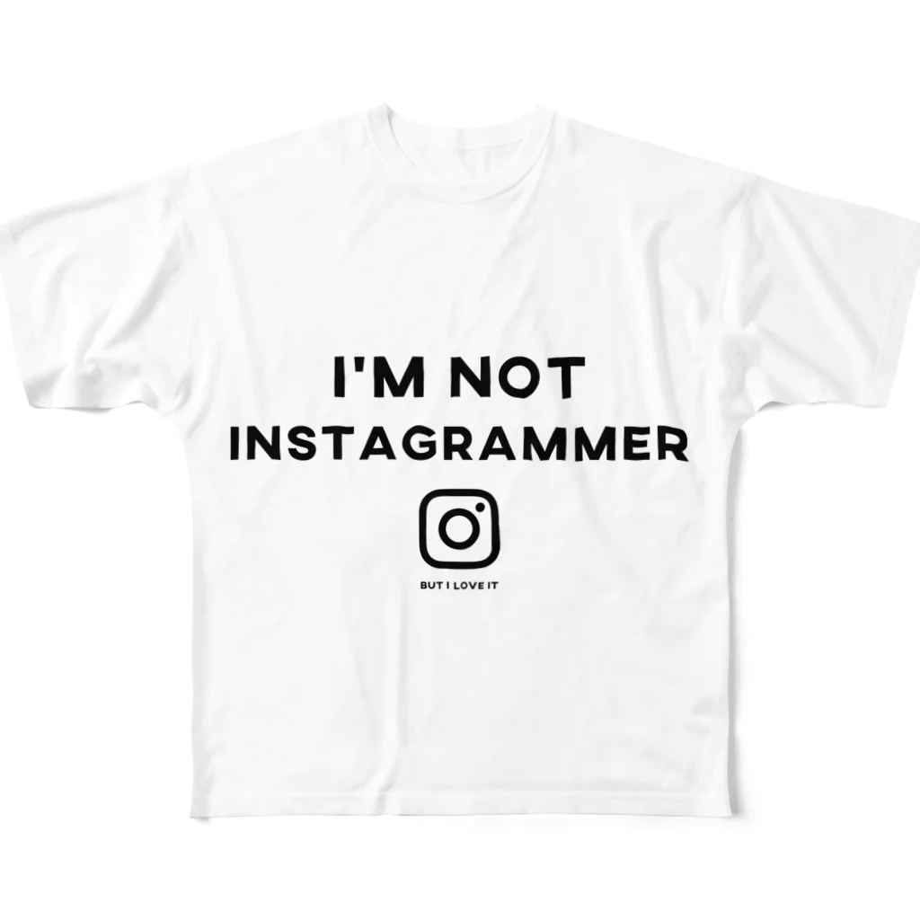 BUENA VIDAのi'm not instagrammer フルグラフィックTシャツ