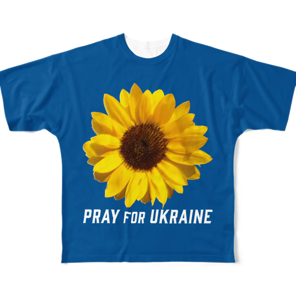 KUMANOSHIMBUN 熊野新聞社のPRAY FOR UKRAINE フルグラフィックTシャツ