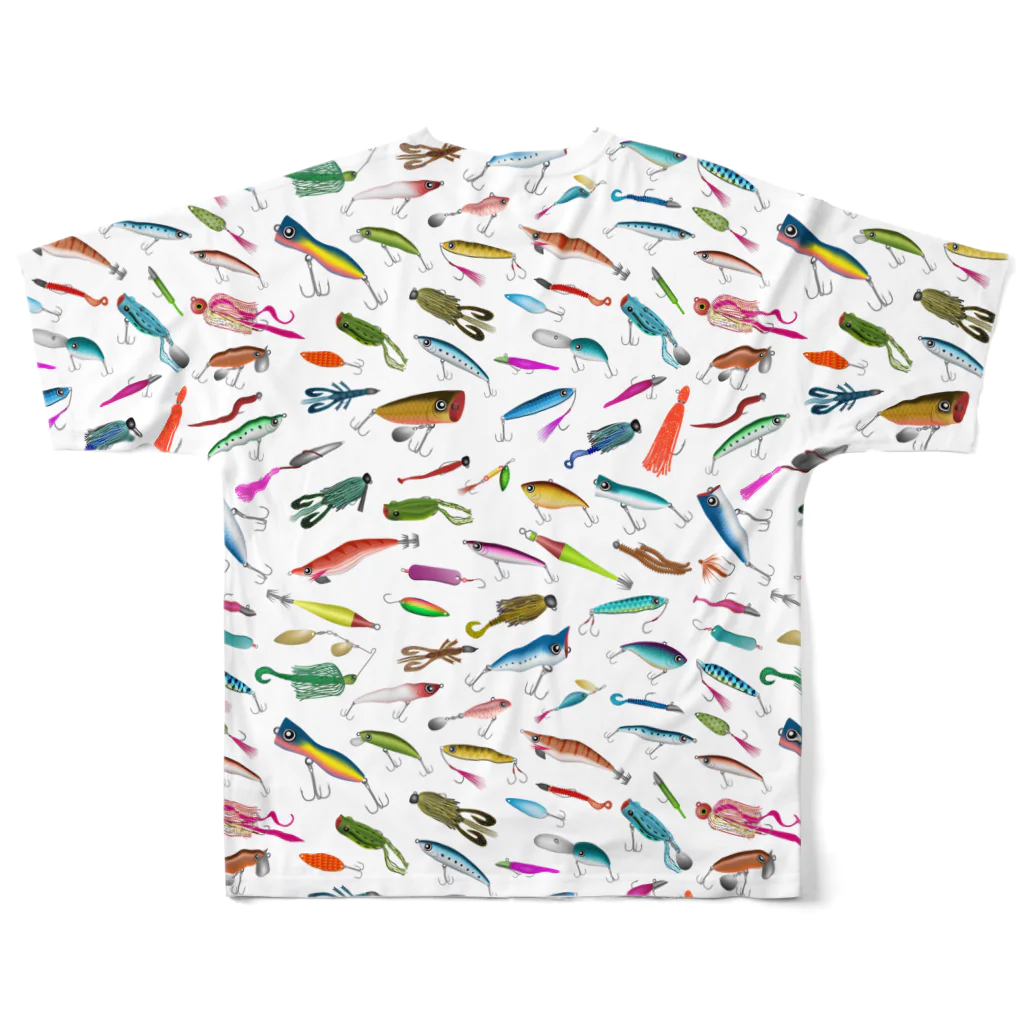 猫と釣り人のLURE_3CW_FGT All-Over Print T-Shirt :back