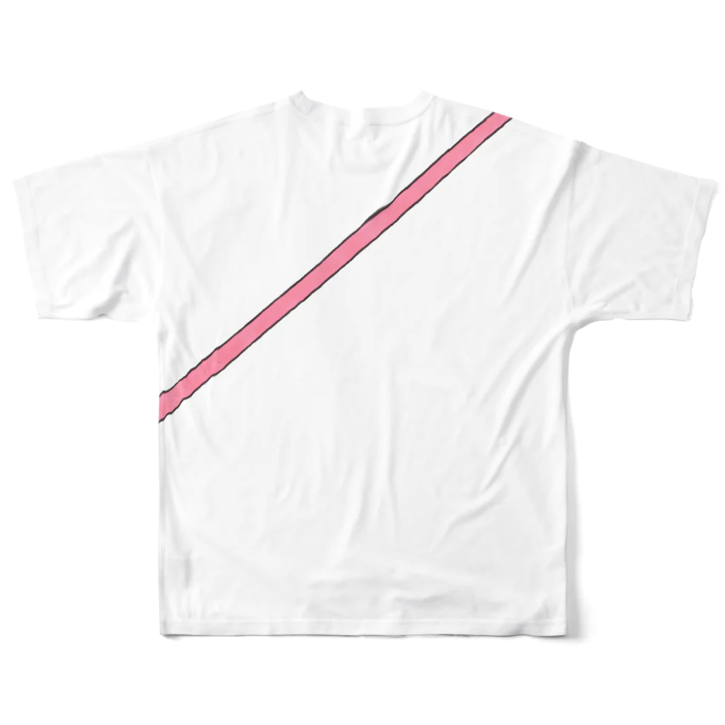 camelliaのショルダーバッグ フルグラフィックTシャツの背面