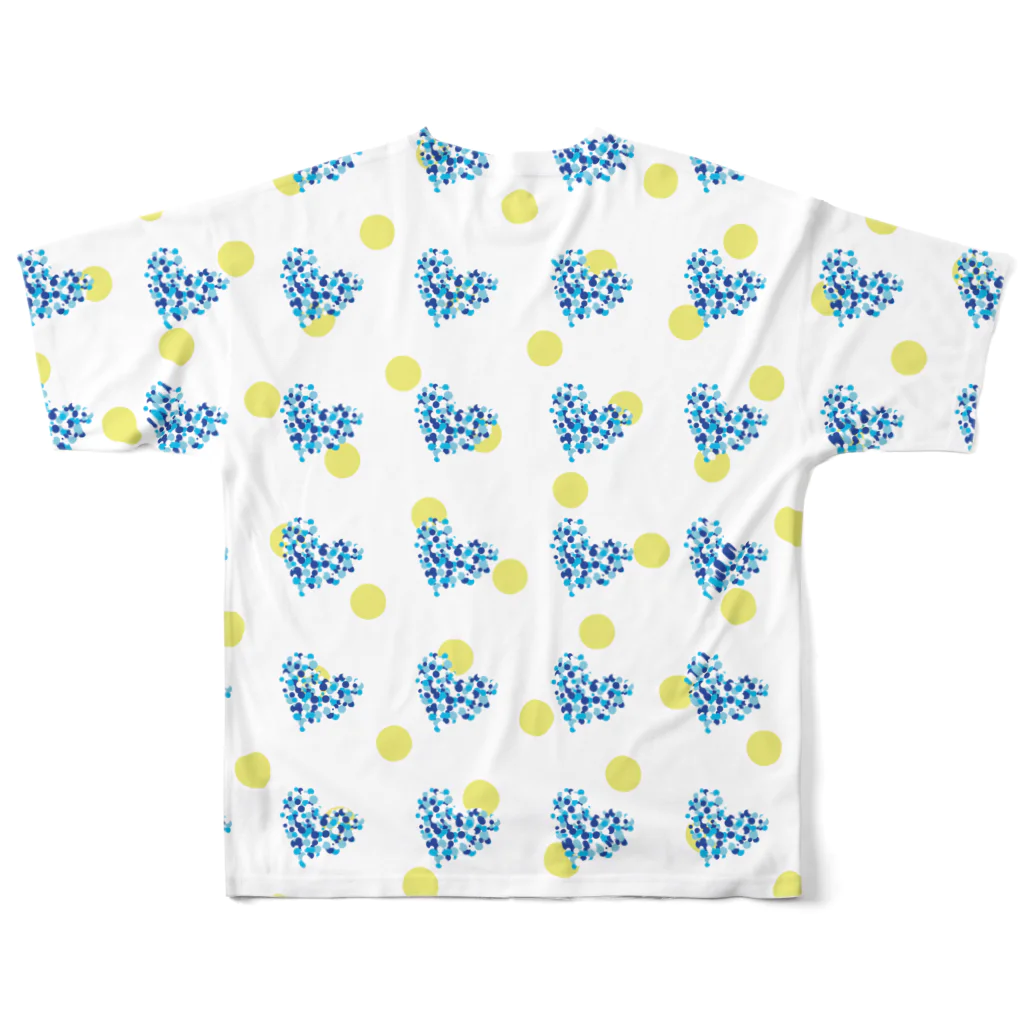 MZグラフィックスのスイートハート　ブルー　青　パターン All-Over Print T-Shirt :back