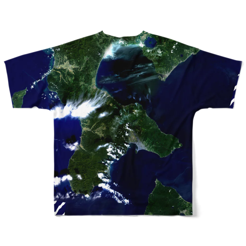 WEAR YOU AREの北海道 北斗市 フルグラフィックTシャツの背面