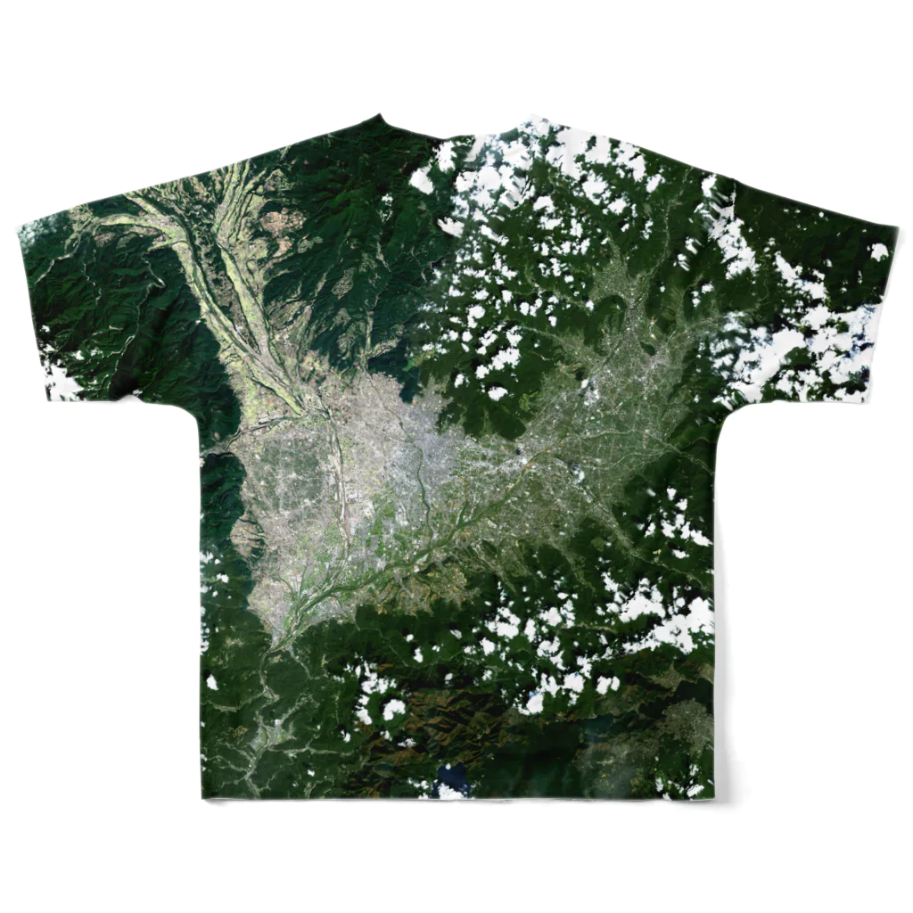 WEAR YOU AREの山梨県 Unnamed Road All-Over Print T-Shirt :back