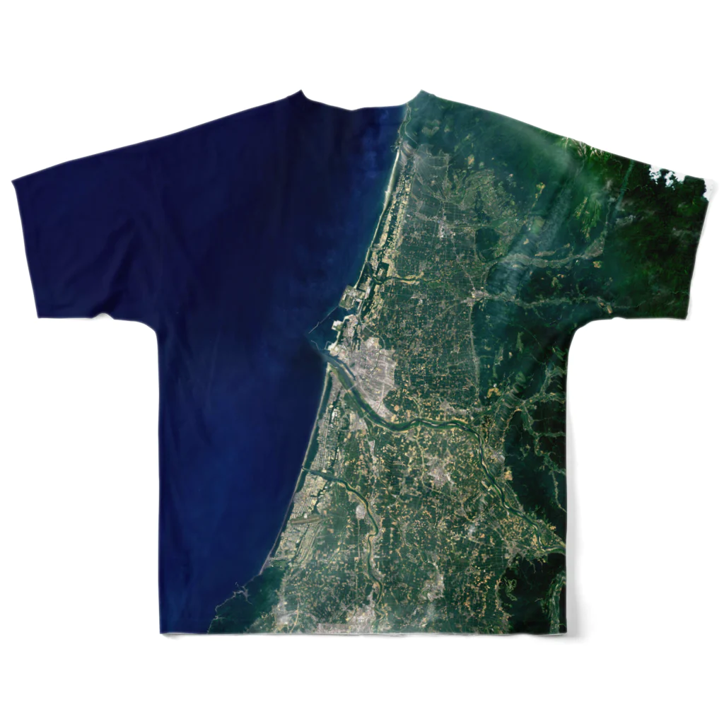 WEAR YOU AREの山形県 酒田市 Tシャツ 両面 All-Over Print T-Shirt :back