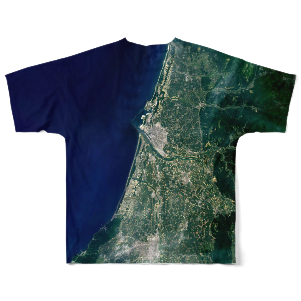 WEAR YOU AREの山形県 酒田市 Tシャツ 両面 All-Over Print T-Shirt :back