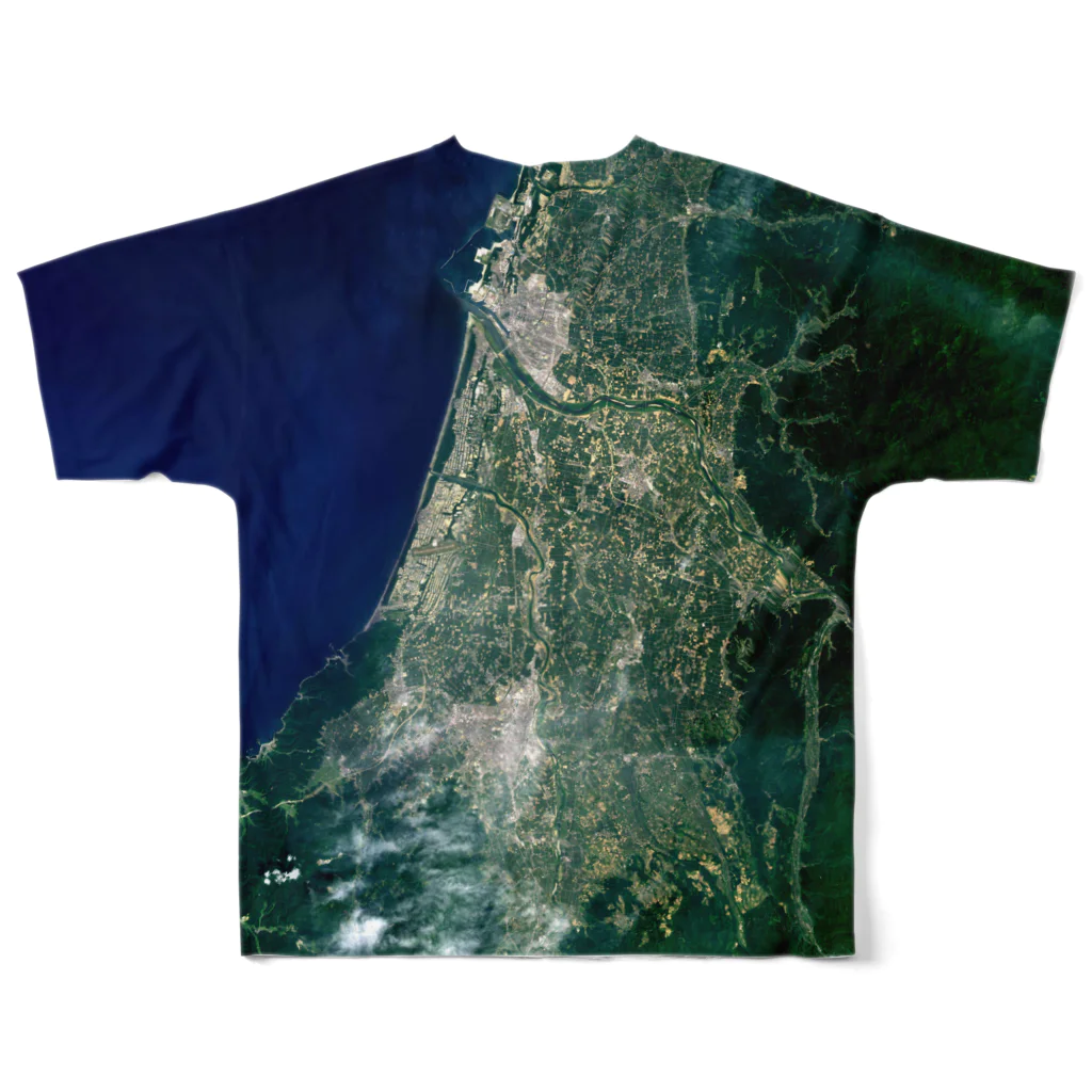 WEAR YOU AREの山形県 酒田市 Tシャツ 両面 All-Over Print T-Shirt :back