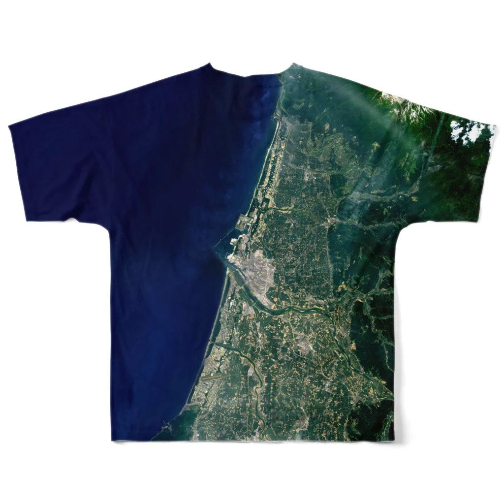 WEAR YOU AREの山形県 酒田市 Tシャツ 両面 All-Over Print T-Shirt :back