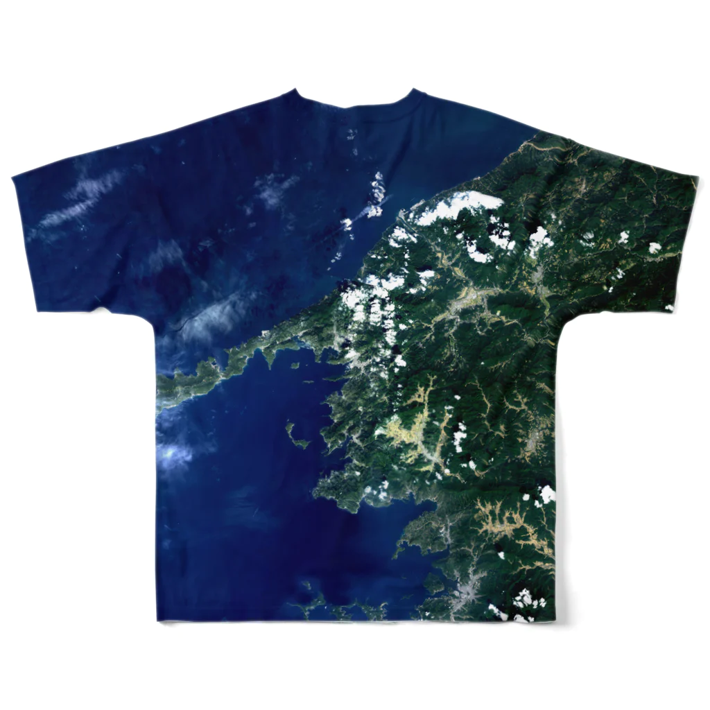 WEAR YOU AREの愛媛県 八幡浜市 Tシャツ 両面 All-Over Print T-Shirt :back