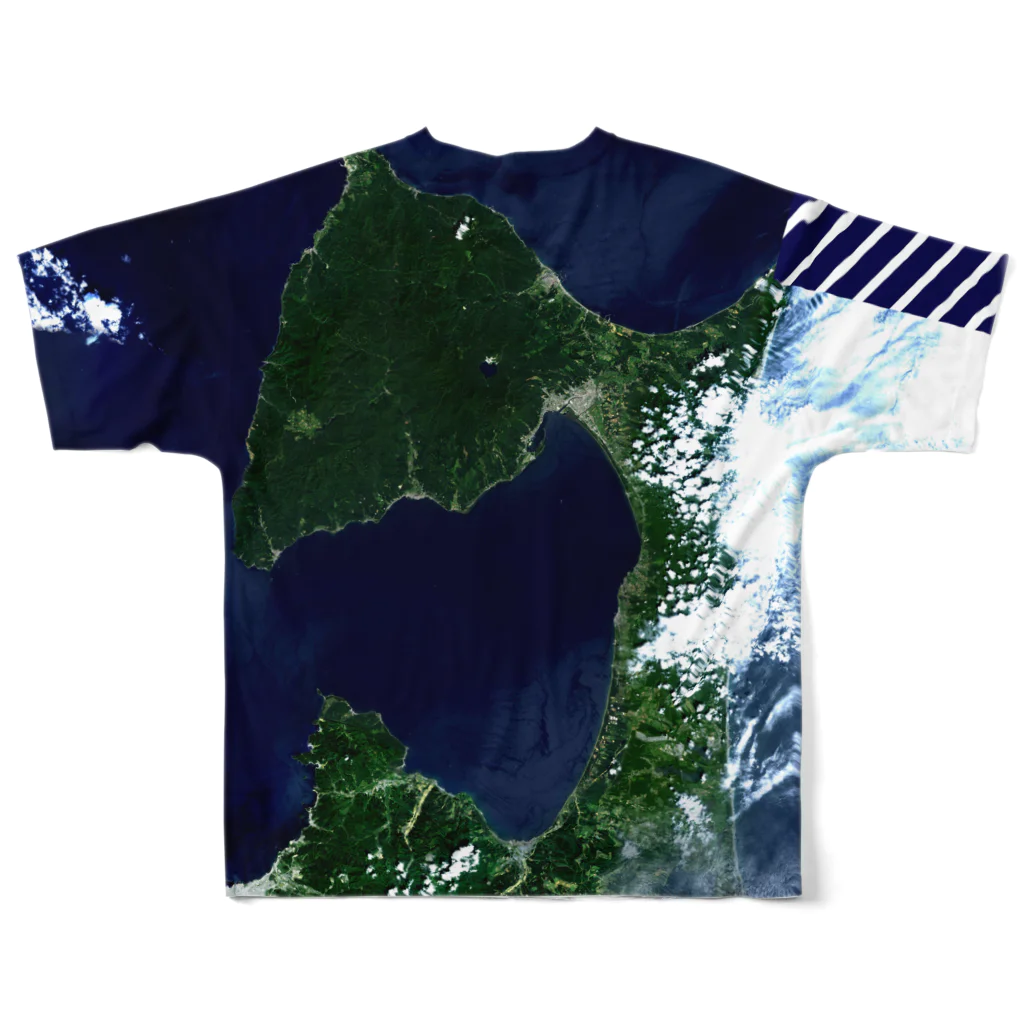 WEAR YOU AREの青森県 むつ市 Tシャツ 両面 フルグラフィックTシャツの背面